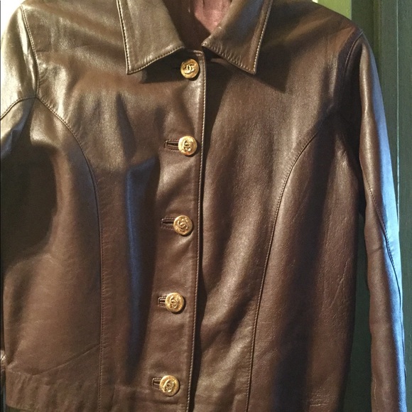 Vintage Luxury Designer C Leather Jkt - Picture 2 of 4
